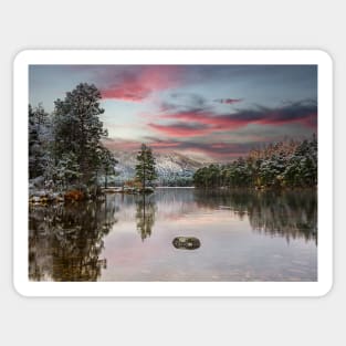 Loch an Eilein Winter Sunset Sticker